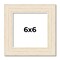 6x6 Wide Barnwood Picture Frame with UV-Resistant Acrylic & Acid Free Backing, Available in 6 Paint Finishes - Grey, Brown, White, and Black